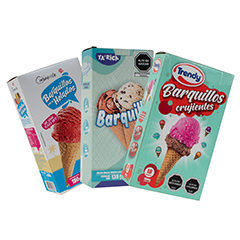Cajas de barquillos para venta retail - BARTORI Lider en fabriación de conos y barquillos